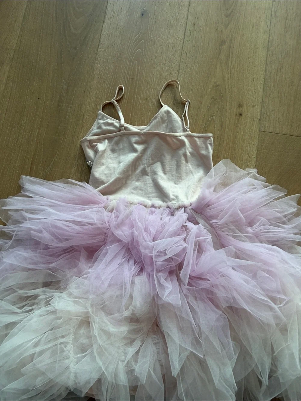 Ooh! La, La! Couture Pink and Cream Embellished Tulle Ballet Costume